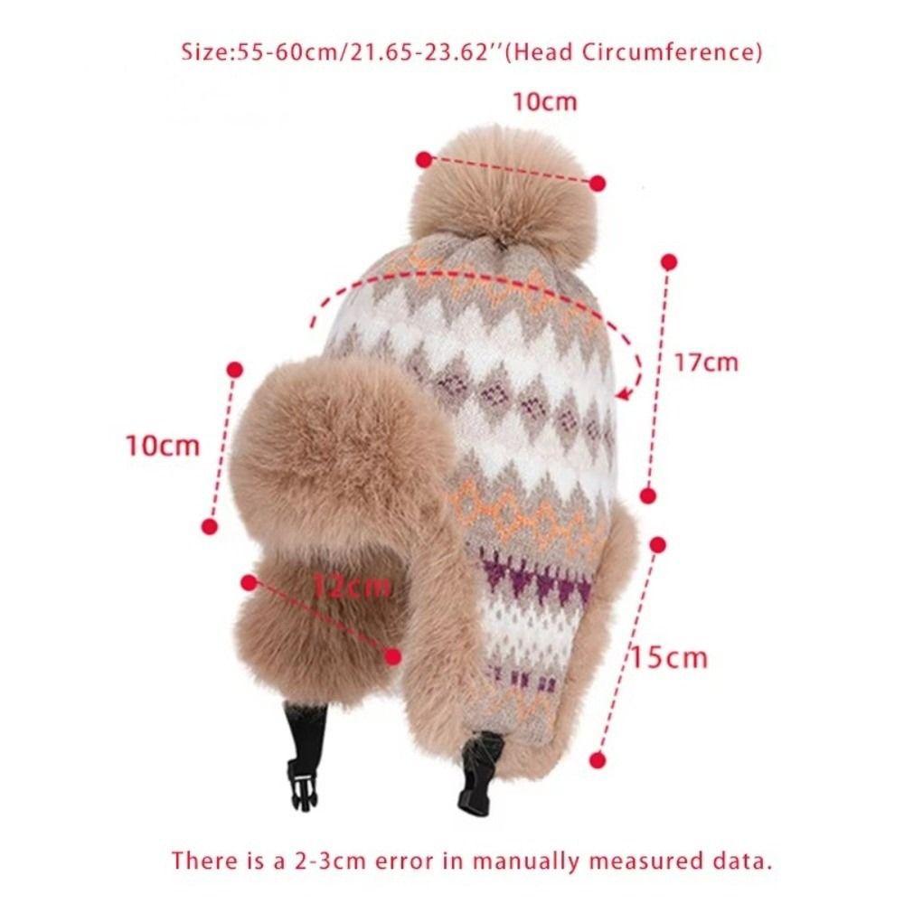 Chapeau à Oreillettes Thermique Coupe-vent Chapeau en Fausse Fourrure Tendance Bonnet Chaud d'Hiver Activités Extérieures Hivernales