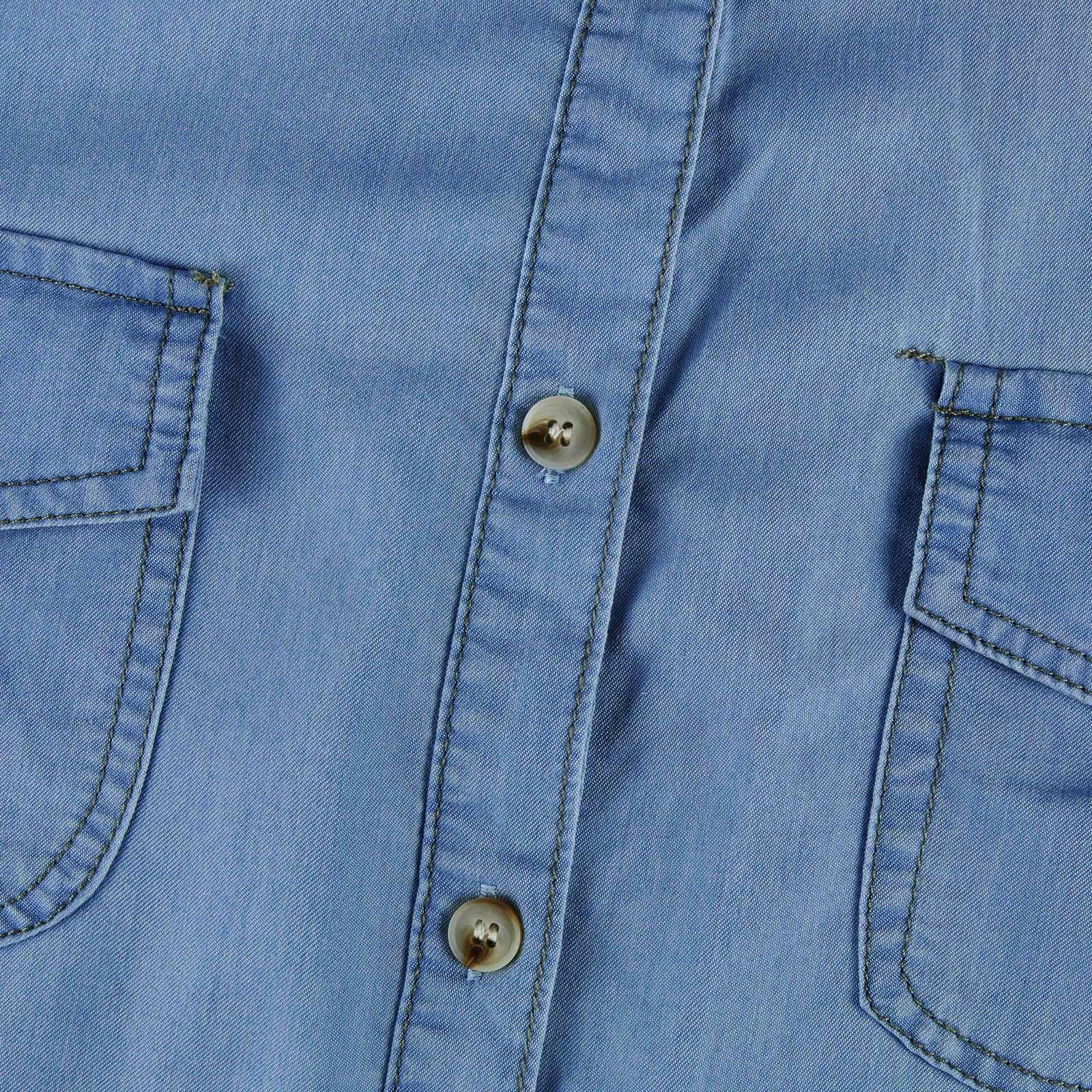 Женские рубашки из денима на пуговицах — фото 6