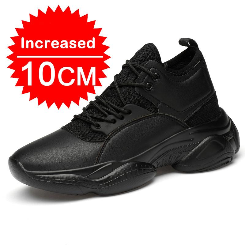 

Мужские кроссовки Spring Elevator высотой 10 см из искусственной кожи, увеличивающие рост, подростковая спортивная модная обувь, мужские кроссовки, повседневная обувь 44