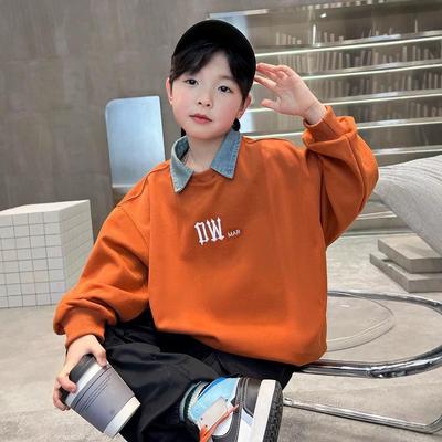 2025 New Boys' Polo Sweatshirt - Spring/Autumn Style, Trendy T-Shirt for Big Boys