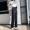 Pantaloni larghi casual a vita alta a gamba larga per donna Primavera Estate Nuovi pantaloni larghi da donna bianchi lunghi fino al pavimento Pantaloni da donna