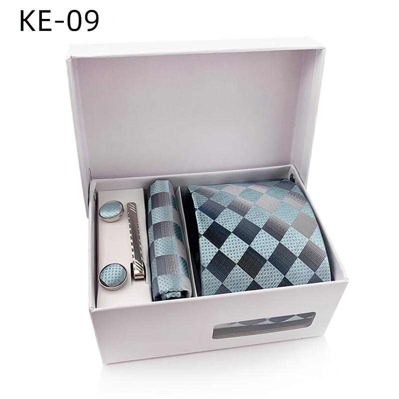 Men'S Tie Gift Box 6-Piece Set Tie Pocket Towel Scarf Cuff