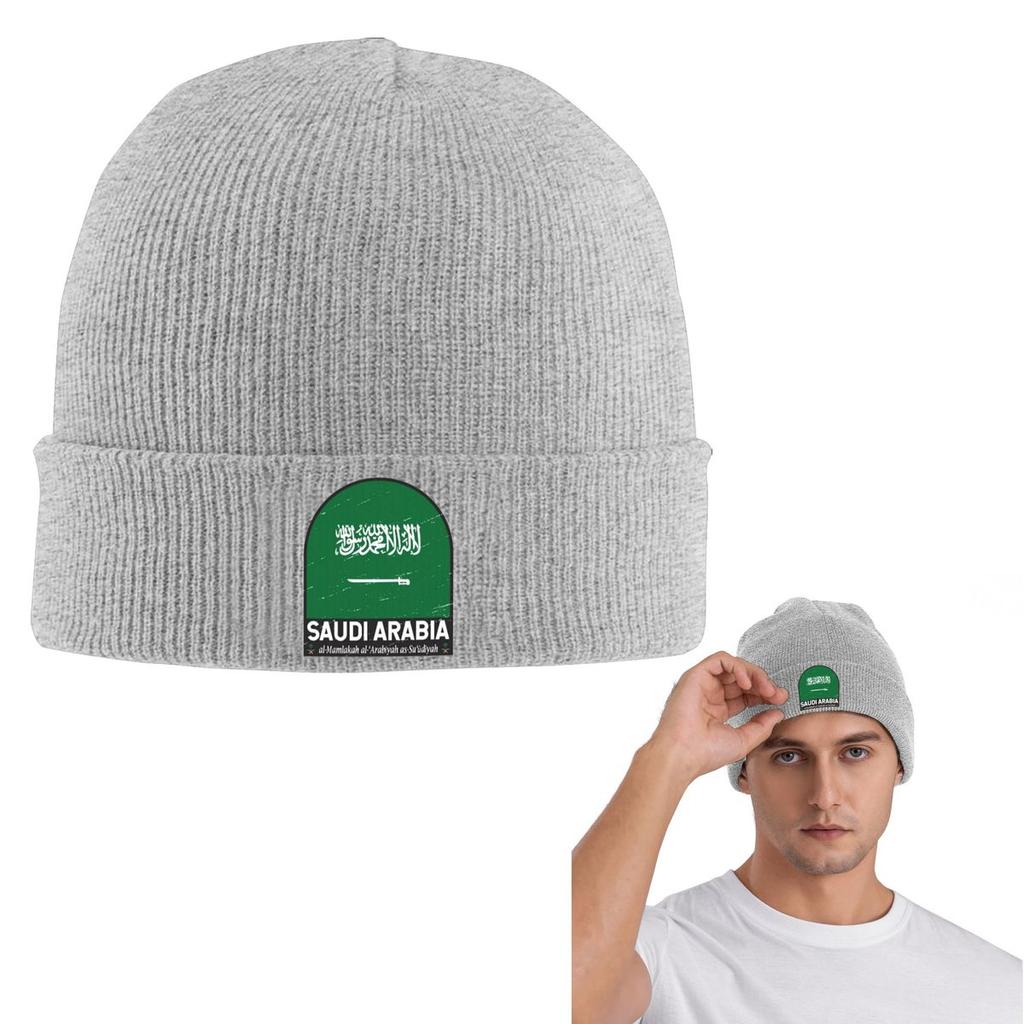 Saudi Arabia Flag Warm Knitted Cap Fashion Bonnet Hat Autumn Winter Outdoor Beanies Hats for Men Women Adult