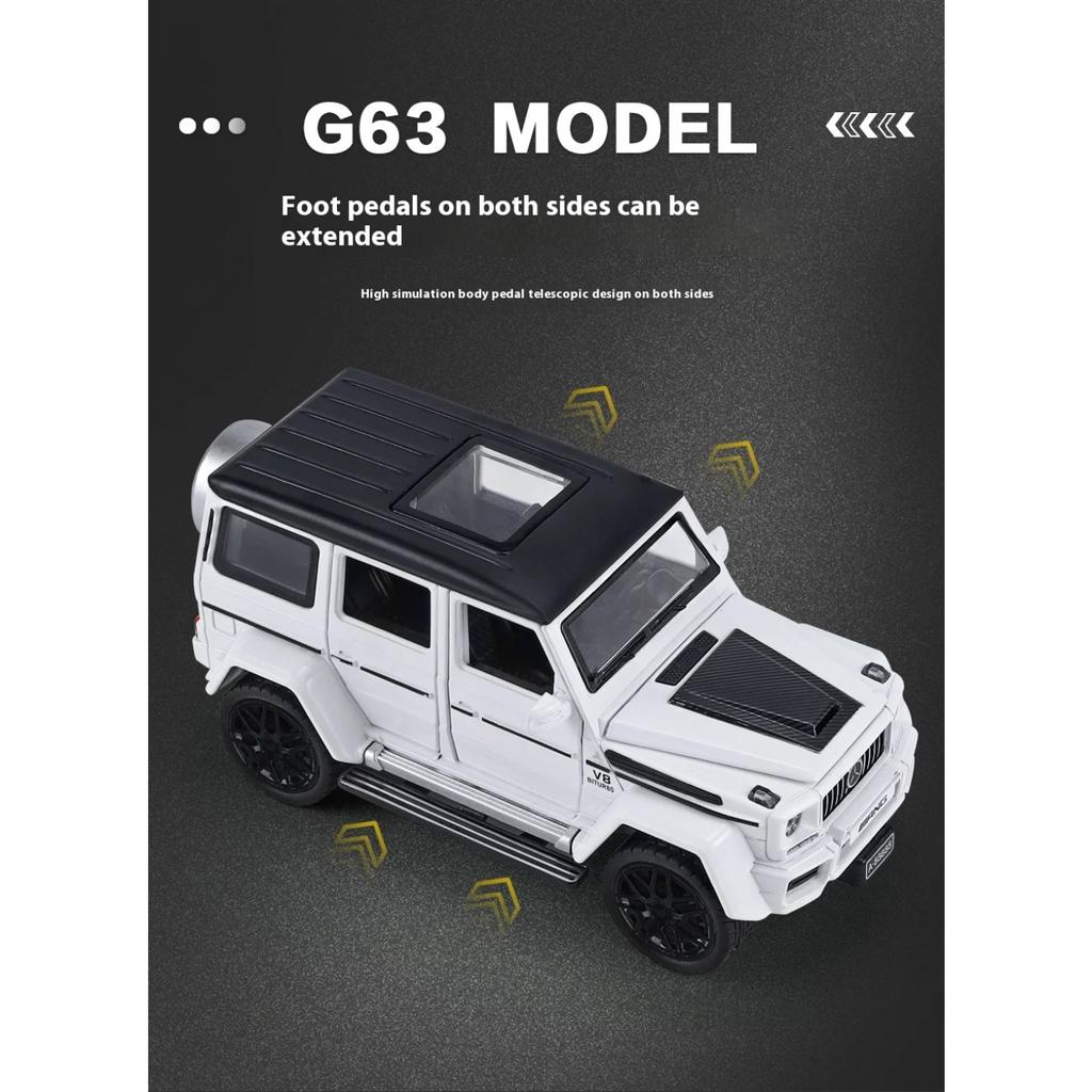 1/32 Scale Benz G63 Alloy Toy Car Model with Sound, Light and Spring-Back Action - Ideal Gift for Kids and Car Enthusiasts - Authentic
