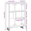 VidaXL Chariot de rangement étroit chêne artisanal bois d'ingénierie, chariot de rangement mince, chariot de cuisine sur 855231
