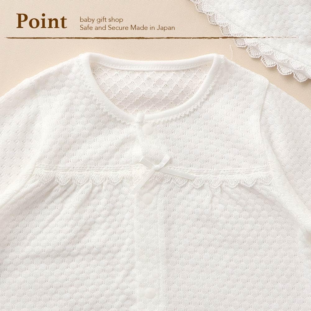 Cream De Coco Baby Dress with Jacquard Ribbon and Set for Crotch Perfect for Casual and Perfect for Hospital Shrine and Baby Cool and for and Product