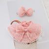 Doll Clothes for 17cm La Bubu 2-Piece Set Hair Clip Floral Dress Outfit Floral Hairpin Doll Accessory