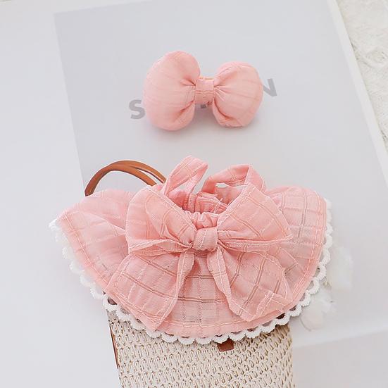 Doll Clothes for 17cm La Bubu 2-Piece Set Hair Clip Floral Dress Outfit Floral Hairpin Doll Accessory