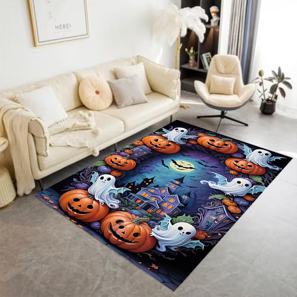 1pc halloween design rug non slip carpet home decor gift living room bedroom