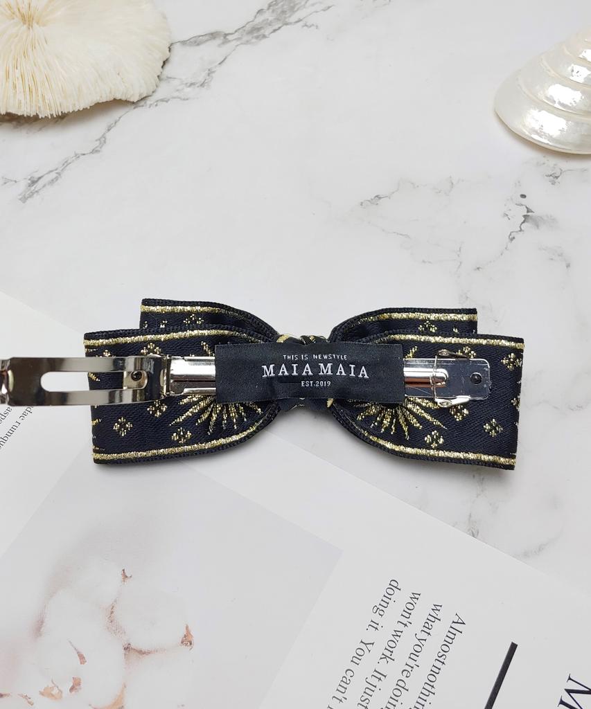 Maia Retro Pearl Hairpin - Gold