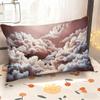 Pink Clouds Patterned Pillowcase Suitable For Sofa Bedroom Car Pillow Cover Cushion Rectangular Back Cushion