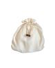 Ata Stylish Drawstring Basket Kimono Bag for Adult Yukata [Namatsuan] Bag, Cotton-Linen Bag, Women, (Off White)