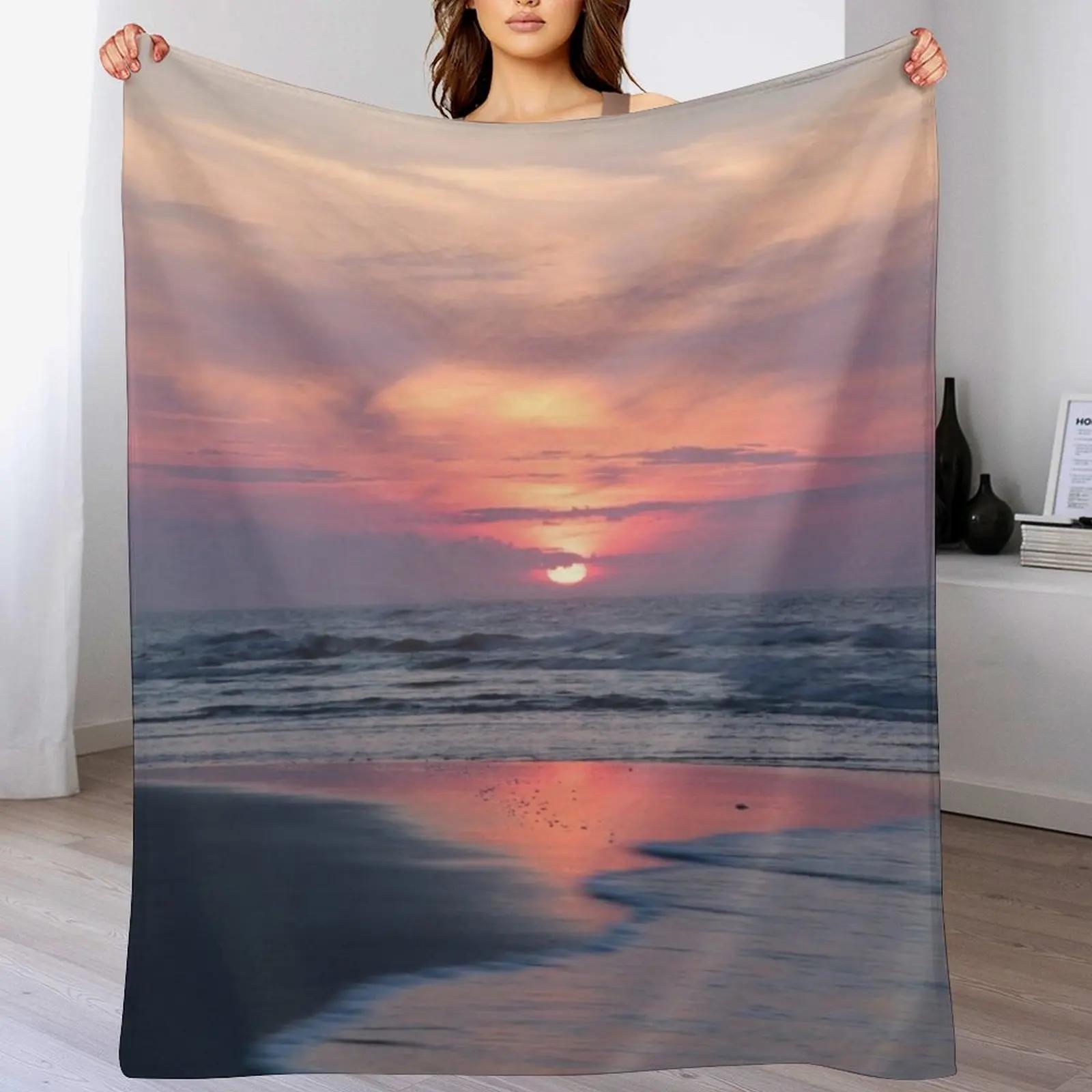 LBI Sunrise Throw Blanket Lightweight Cozy Blanket for Bed Sofa 102x76cm(40x30in)