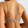 Sexy Lace Embroidery Underwear Women Detachable Strapless Bra Wedding Invisible Slip-proof Brassiere Front Buckle Push Up Bras