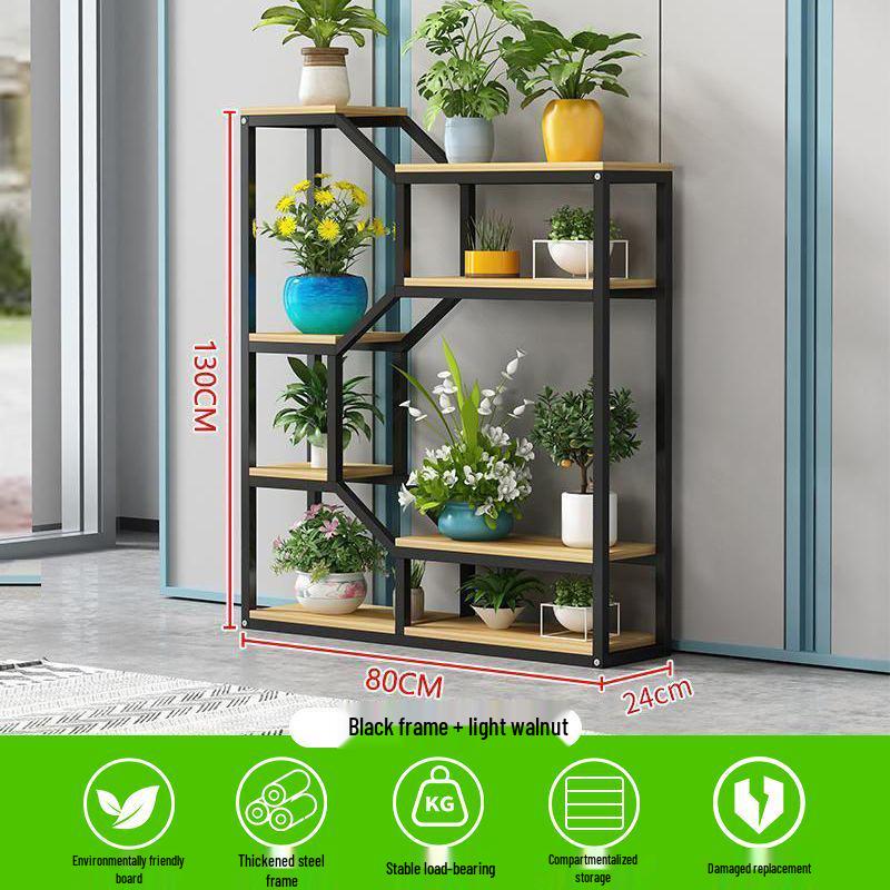 Wrought Iron Storage Rack: Bookshelf, Wine & Display Cabinet, Flower Stand, Partition Shelf for Living Room & Dining Room.