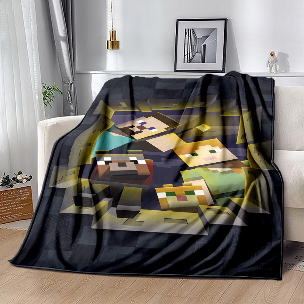 Minecraft 379 Blanket Soft & Cozy Suitable for Bed Livingroom Office Four Seasons Multipurpose Warmthful Decor