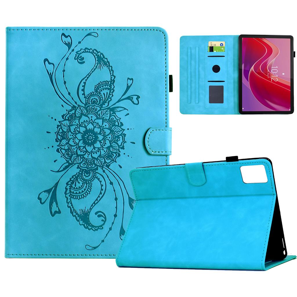 Pro Lenovo Tab M11/Xiaoxin Pad 11 2024 Pouzdro Mandala Vytištěný Kožený Kryt na Tablet se Sloty pro Karty