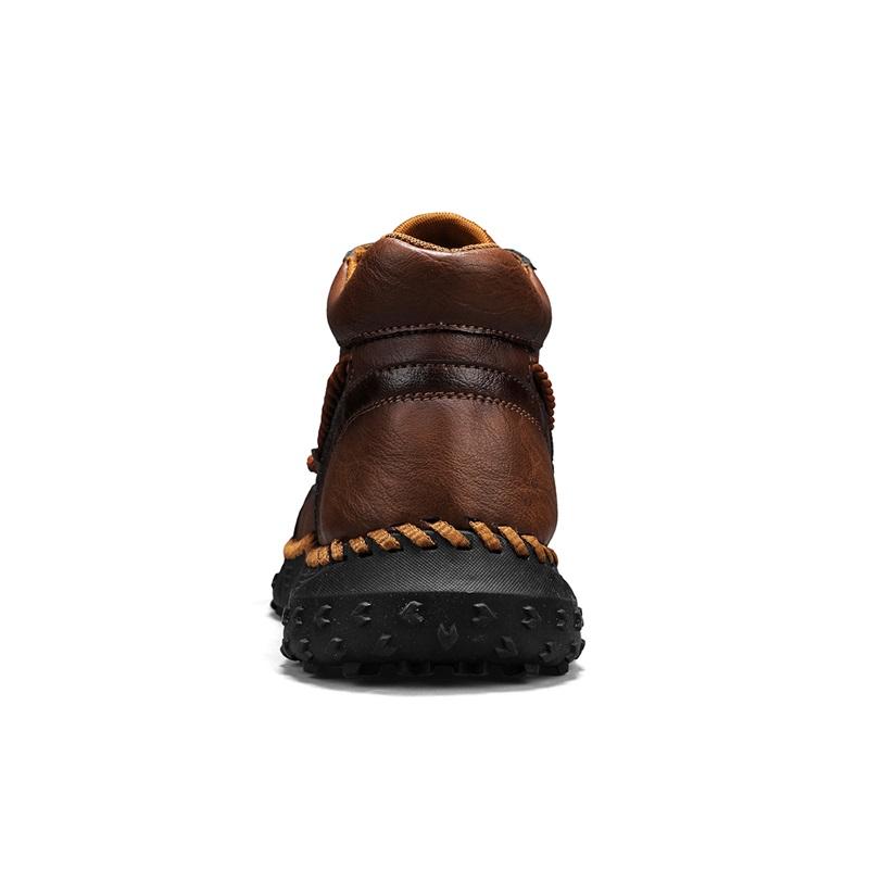 Autumn Winter Handmade Men Boots Shoes Comfortable Ankle Boots Casual Moccasins Tooling Leather Shoes