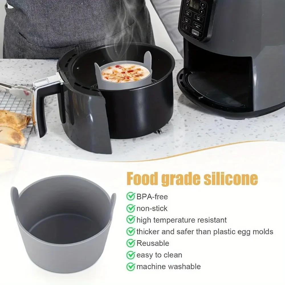 4pcs Air Fryer Silicone Egg Poacher Cups Silicone Egg Cooker Mold Batidor Leche Espuma Handheld Mixer Frother Frother Electric