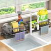 Drain Kitchen Soap Sponge Organizer Large Rack Holder Sink Caddy