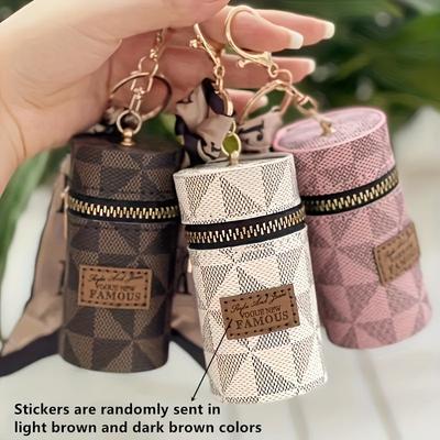 Mini Vintage Coin Purse, Classic Pouch with Scarf Decoration, Zipped and Portable Multifunctional Lipstick Bag
