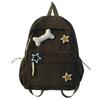College Style Corduroy Backpack Women's Schoolbag