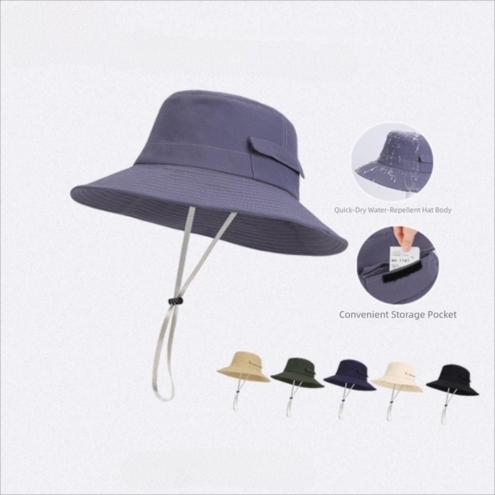Sun Protection Fisherman's Hat Large-Brimmed Sunscreen Bucket Hat New Sun Hat Men