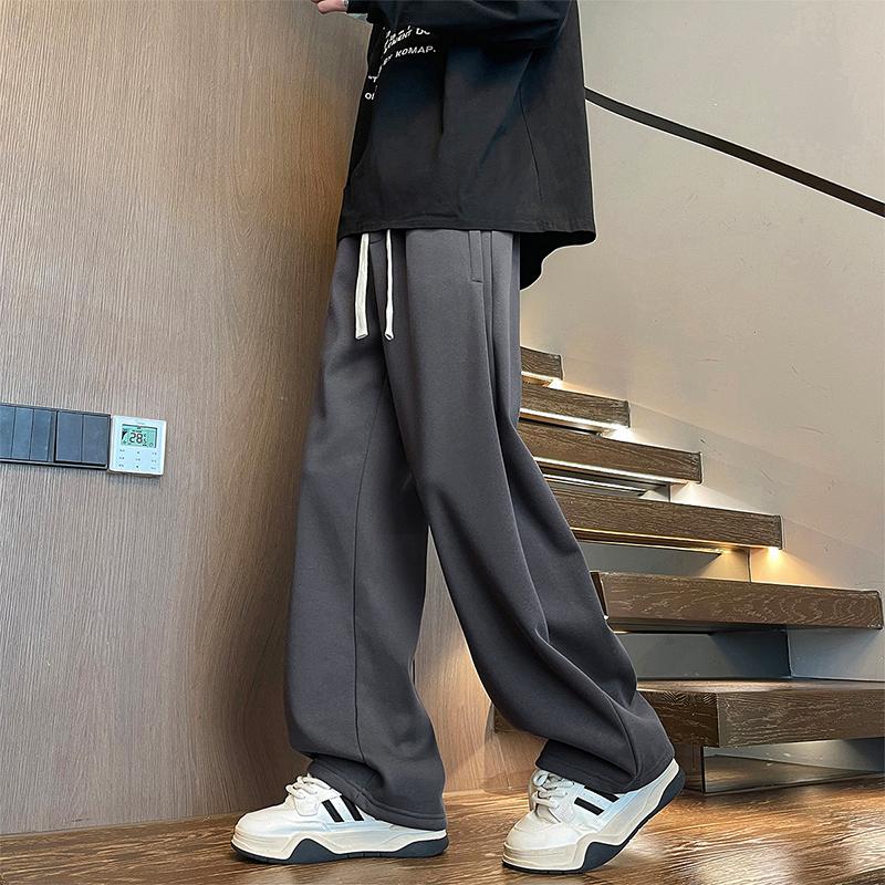 New High-quality Casual Trousers for Men In Autumn and Winter Loose Versatile Sports Pants Knitted Cotton Sport Pants