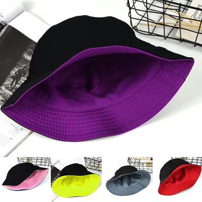 Fashion Women Flat Cotton Reversible Fisherman Sun Hat Bucket EMA