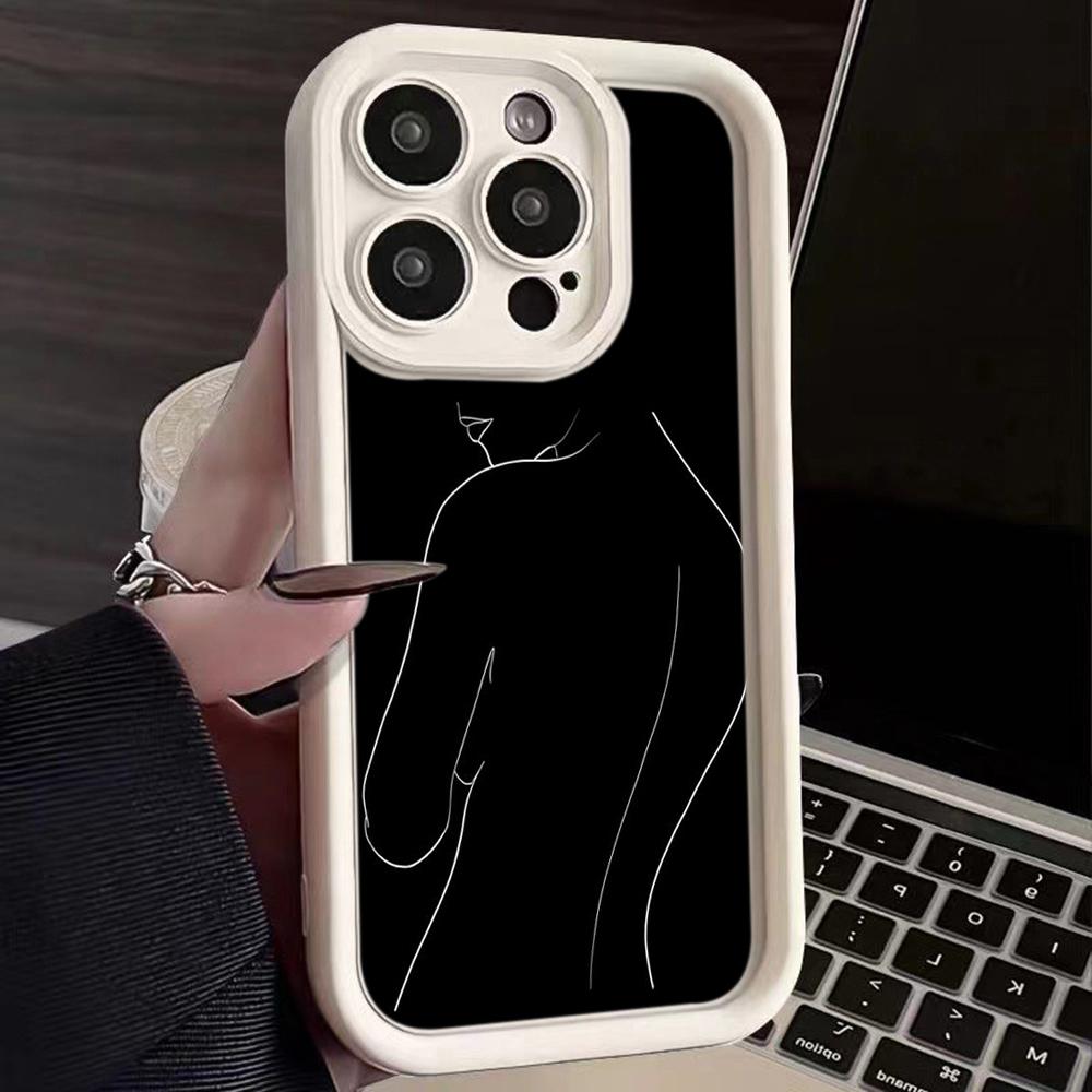 Ae79 Femme Framed Black Art Protective Phone Cases for Xiaomi Poco X5 M6 Redmi Note 13 12 11 Pro 13C 12C A3 9 10 12S Angel Eyes TPU Back Cover