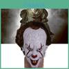 Mască Autentică Pennywise din Latex de la Stephen King Perfectă Pentru Halloween Evenimente Cosplay
