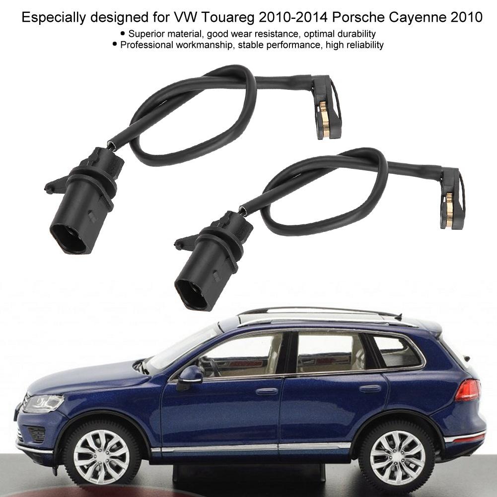 2Pcs Brake Pad Wr Sensor, Front, Replacement part for 7P0907637, sy Installation, Professional Workmanship, Stable Performance, High Reliability, Supe