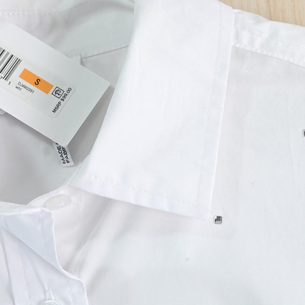 Siqi Women's Spring Rhinestone Long-Sleeve Casual Shirt