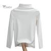 Bottoming Blouse Half High Collar Long Sleeves Slim Fit Autumn Winter Thickened Fleece Lined Pure Color Thermal Top Daily Clothing Shirt