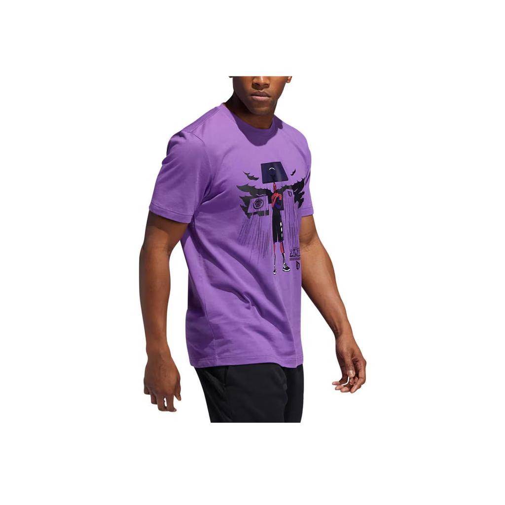 Adidas X Marvel Avengers Damian Lillard Black Panther Basketball T-Shirt Men Tops Purple FI6370