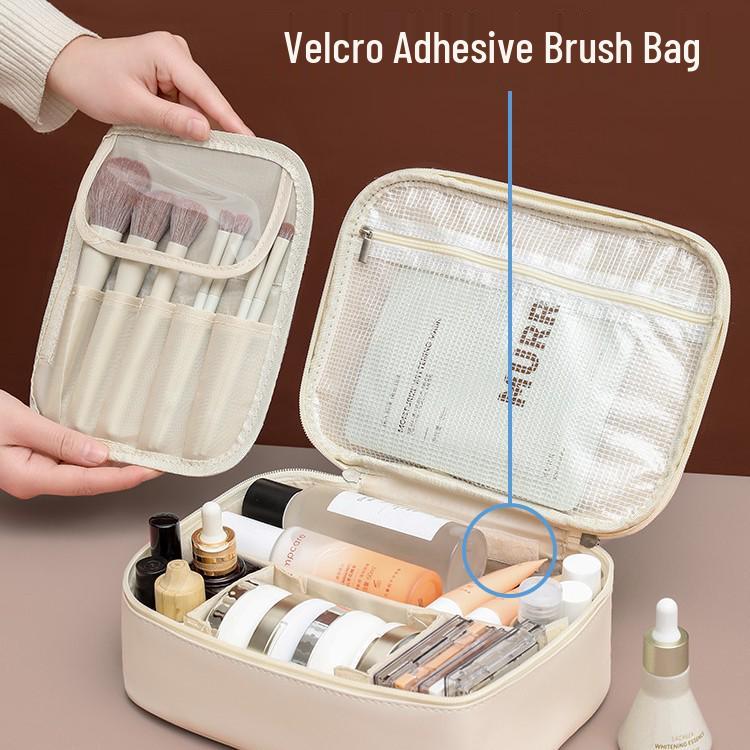 Luxurious Travel Cosmetic Bag with Large Capacity and Portable Design