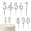 Number 0-9 Candle Holders 10 Pcs Graduation Party Supplies Digital Cake Candle Holders For Party Planners Home Bakers