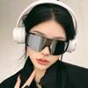 Neuer Stil Outdoor Sport Radsportbrille Winddicht Blendfarben Klettern Sonnenschutz Weiß Quecksilber Sonnenbrille Einteilige Sonnenbrille
