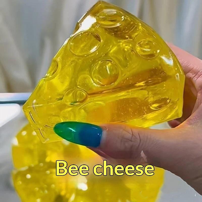 Square Mochi Honey Cheese Squishy Fidget Toy 1PC Soft Squeeze for Adults Work Pressure Relief Gift