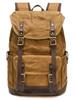 Men's Retro Canvas Backpack - Large Capacity, Waterproof, Batik Design