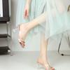 Rhinestone transparent belt sandals fashion silver crystal summer 2025 new high heels women's sandals wear thin heels