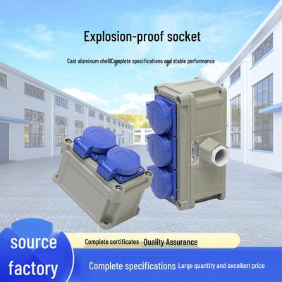 Explosion-Proof 220V 5-Hole 16A Socket, 380V 4-Hole Industrial Waterproof Socket
