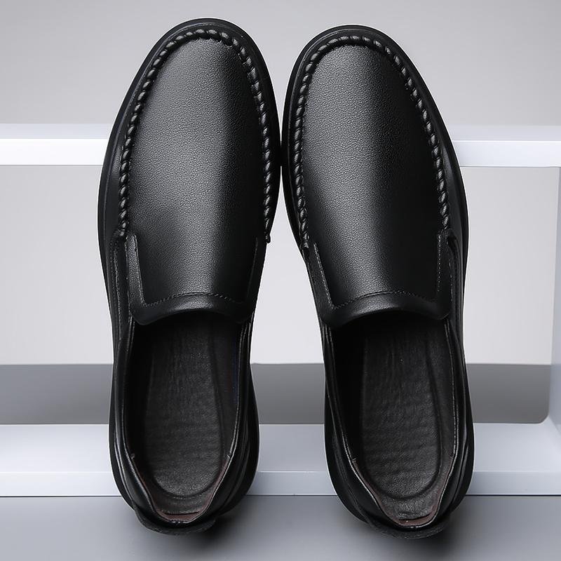 Men's Genuine Leather Casual Shoes Soft Anti-slip Rubber Loafers Man Driving Shoes Handmade Business Footwear Slip on Moccasins