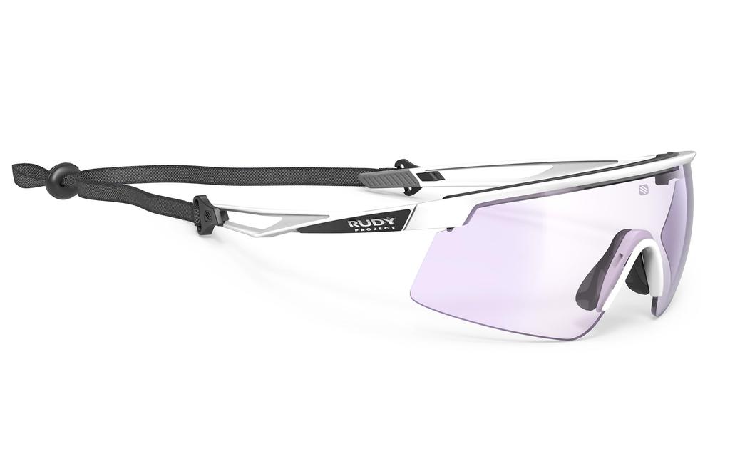 RUDY PROJECT Sport Sunglasses Turbulence Elastic Cord Interface White Matte ImpactX2 Photochromic Laser Purple SP897558-0000