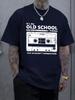 ItS An Old School Thing Tape Print TShirt Men Sport Crewneck T Shirt Cotton Summer Soft Clothes Casual Loose Male Streetwear