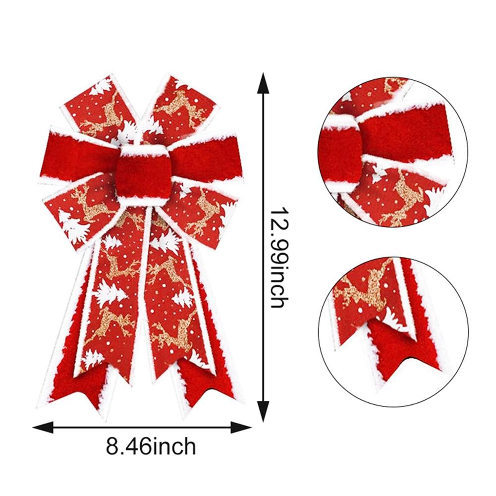 

Christmas Bows for Wreath Holiday Snowflake Bows Red Velvet Bows Xmas Trees Bows for Front Door New Year Decorations Suppies others красный
