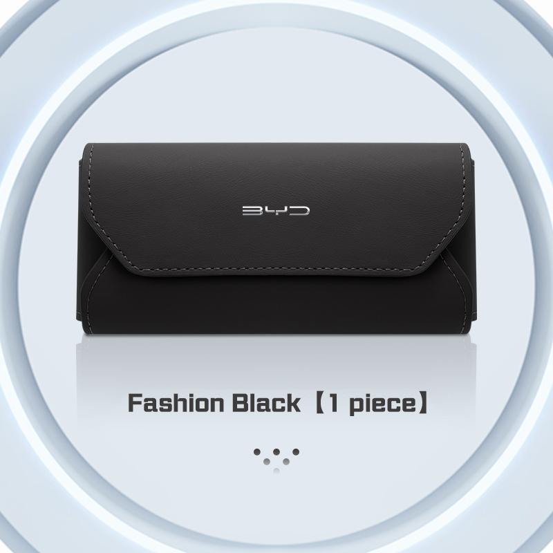 For BYD Song Plus Atto 3 Han Tang DM Qin Seal S6 S7 Leather Car Glasses Case Sun Visor Sunglasses Clip Storage Box Accessories