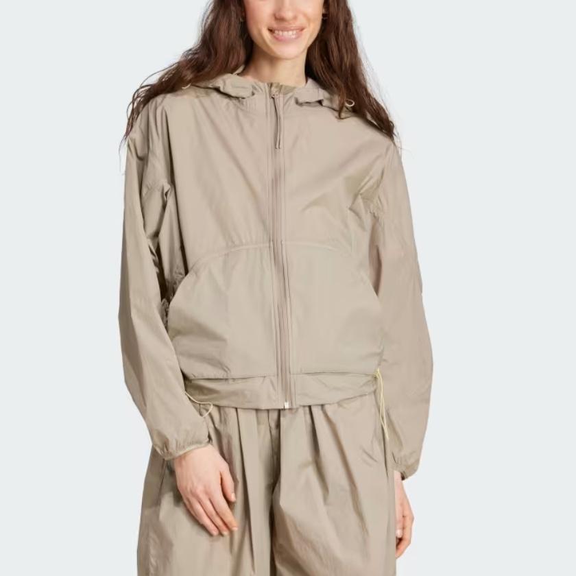 Adidas City Escape Windbreaker Sportswear Lightweight Loose Fit Waterproof Long Sleeve Jacket Women Jacket Light-Brown JC5115