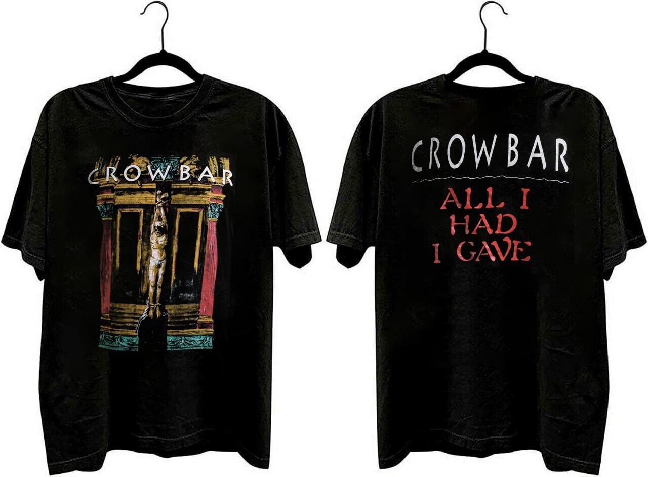 2 sided Crowbar All I Had I Gave vtg black short sleeve t-shirt QT7171 L