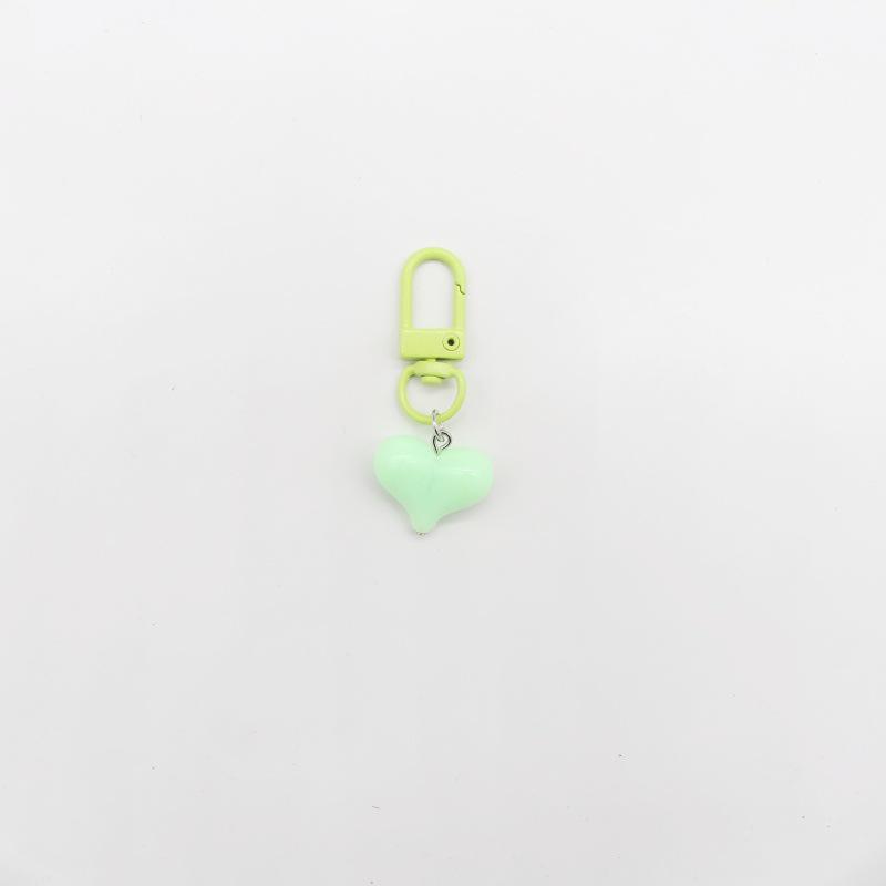 Macaron Color Heart-shaped Couple Keychain Pendant
